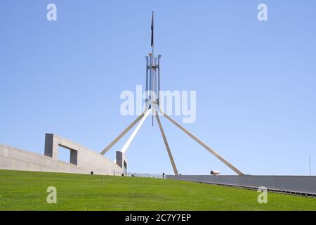 CANBERRA, AUSTRALIA - 8 NOVEMBRE 2009: Il Parlamento è il luogo d'incontro del Parlamento d'Australia situato a Canberra. E' stato aperto il 9 Foto Stock