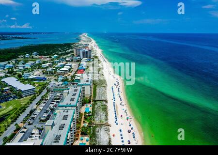 Vista aerea della spiaggia di Perdido Key in Florida