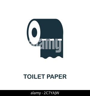 Icona carta igienica. Elemento semplice della raccolta igienica. Icona Creative toilet Paper per web design, modelli, infografiche e altro ancora Illustrazione Vettoriale