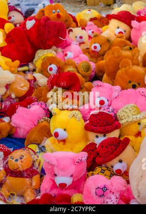 Ricamo a mano su cuscino dalla fiera artigianale surajkund Foto Stock