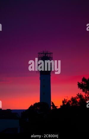 Phare de Biarritz Tramonto Foto Stock