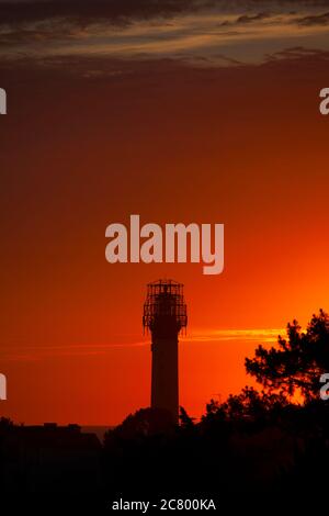 Phare de Biarritz Tramonto Foto Stock