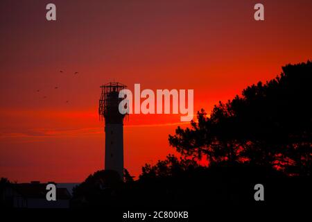 Phare de Biarritz Tramonto Foto Stock