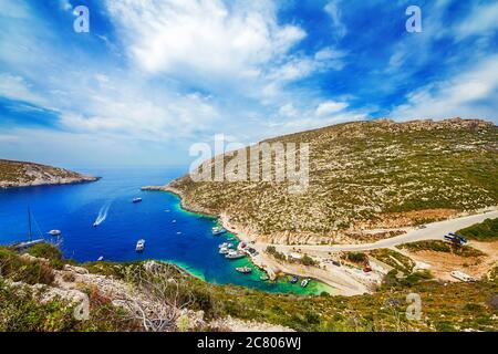 Porto Vromi sull'isola di Zante, Grecia Foto Stock