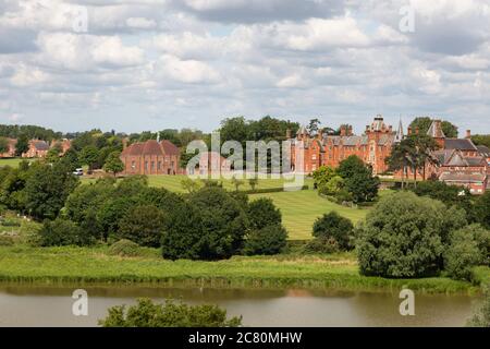 Framlingham College esterno, un giorno e imbarco Scuola, Framlingham Suffolk UK Foto Stock
