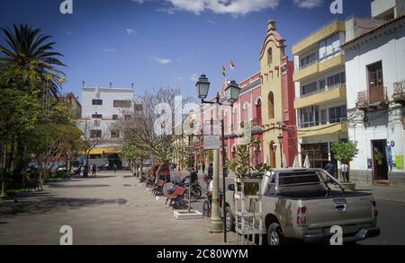Piazza principale della città di Tarija, Bolivia Foto Stock