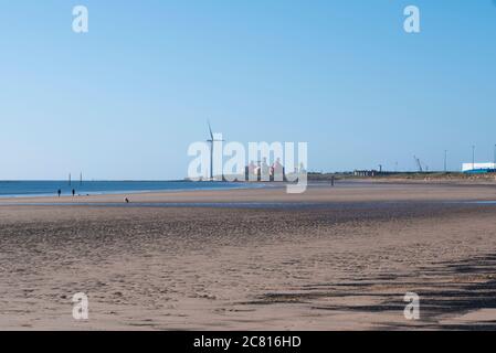 Guardando lungo la spiaggia cambogiano verso Blyth Foto Stock