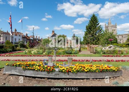 Amersham Garden of Remembrance (giardini commemorativi) nella città vecchia di Amersham, Buckinghamshire, Regno Unito. Foto Stock