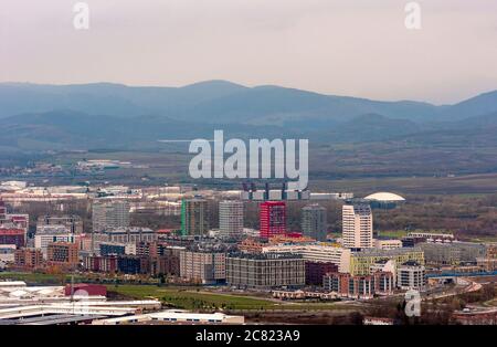 Vistas de Vitoria desde el mirador o balcón de Olárizu. Vitoria. Álava. País Vasco. España Foto Stock