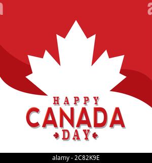 Happy canada Day Card Illustrazione Vettoriale