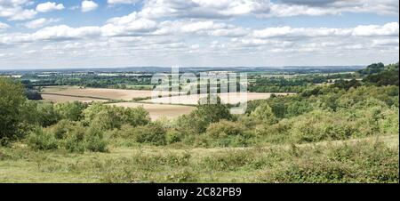 Watlington Hill, l'area delle colline Chiltern di straordinaria bellezza naturale. Oxfordshire, Regno Unito Foto Stock