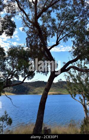 Una vista sul lago Lyell vicino a Lithgow, Australia Foto Stock