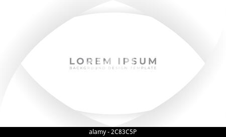 Cornice monocromo liscia astratta. Tema colore gradazione bianco e grigio. Modello di progettazione di sfondo moderno. Illustrazione Vettoriale