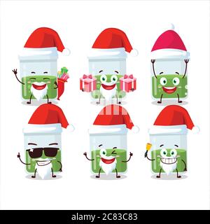 Emoticon Babbo Natale con pozione verde personaggio cartoon Illustrazione Vettoriale