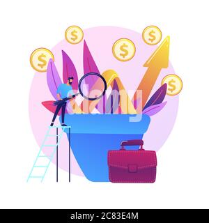 Metafora del concetto vettoriale della crescita aziendale Illustrazione Vettoriale