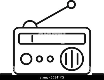 Icona della radio storyteller. Icona vettoriale radio storyteller per il web design isolato su sfondo bianco Illustrazione Vettoriale