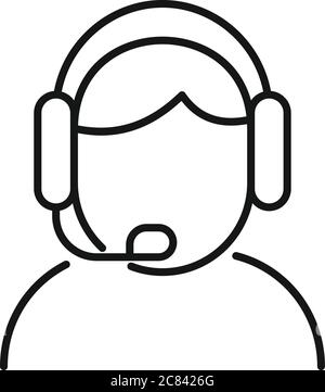 Icona della radio live storyteller. Icona vettoriale radio live di Outline storyteller per il web design isolato su sfondo bianco Illustrazione Vettoriale