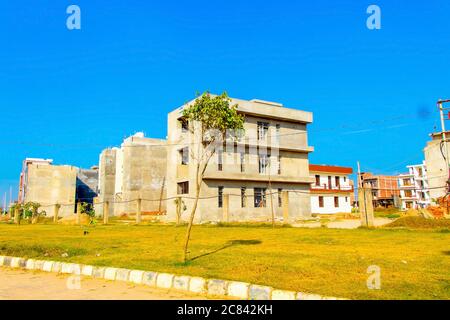 ahmedabad, Gujrat, India,- giugno 2019 : una nuova costruzione di una piccola casa in ahmedabad Foto Stock