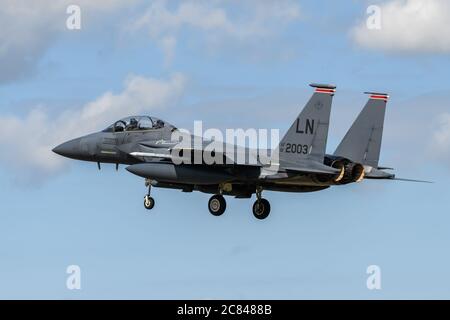 US Air Force F-15E Sciopero Eagle Foto Stock