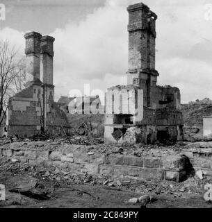 Operazione Barbarossa - rovine della città di Vitebsk (Witebsk) nel nord-est Bielorussia - vicino a Minsk Foto Stock