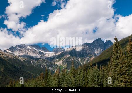 Hermit Range, Glacier National Park, Roger's Pass, British Columbia, Canada. Foto Stock