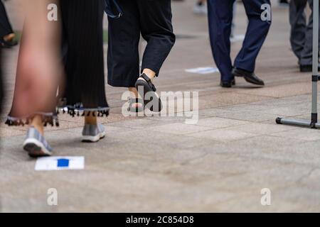Seoul / Corea del Sud /Luglio 12 2020: La gente che esprimerà il proprio dolore e le proprie condoglianze per il vincitore del Seoul Mayor Park, scomparirà presto Foto Stock