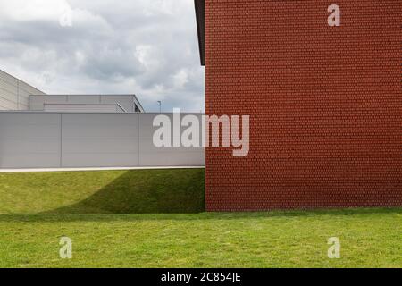 Punto di vista astratto del Museo Vitra Design di Basilea Foto Stock