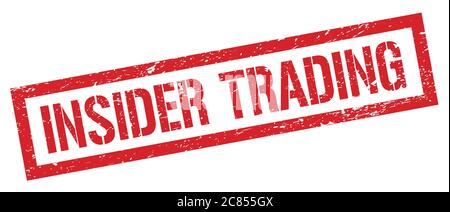 INSIDER TRADING rosso grungo segno di timbro rettangolare. Foto Stock