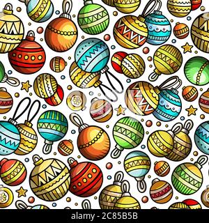 Cartoon cute disegno a mano XMASS modello senza giunture Illustrazione Vettoriale