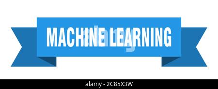 nastro di apprendimento automatico. simbolo banner nastro di carta di apprendimento automatico Illustrazione Vettoriale