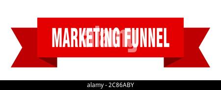 marketing imbuto nastro. marketing imbuto nastro nastro carta nastro segno banner Illustrazione Vettoriale