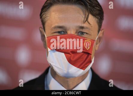 Monaco, Monaco. 21 luglio 2020. Monaco, Monte-Carlo - 21 luglio 2020: Come conferenza stampa di Monaco con il nuovo allenatore di calcio Niko Kovac. Nico, Fussball, Calcio, Trainer | utilizzo nel mondo Credit: dpa/Alamy Live News Foto Stock