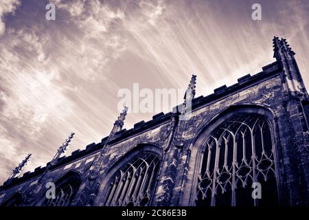 Chiesa di Santa Maria la Vergine e Santa Maria Maddalen, Tetbury, Gloucestershire. Cotsworld, Chiesa, Chiesa spire Foto Stock