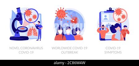 Illustrazione del vettore di concetto astratto dell'epidemia di coronavirus Illustrazione Vettoriale