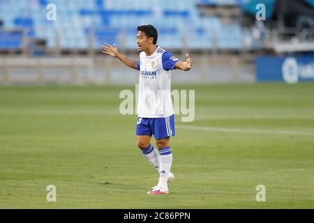 Saragozza, Spagna. 20 luglio 2020. Shinji Kagawa (Saragozza) Calcio : Spagnolo 'la Liga SmartBank' match tra Real Zaragoza 2-1 SD Ponferadina all'Estadio de la Romareda a Zaragoza, Spagna . Credit: Mutsu Kawamori/AFLO/Alamy Live News Foto Stock