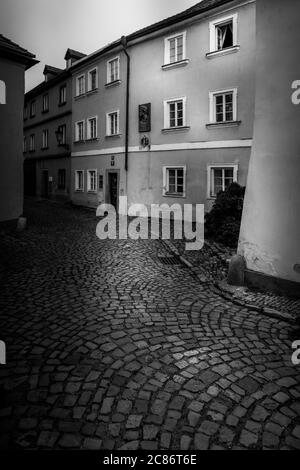 Il pittoresco quartiere Novy Svet nella storica Praga, Repubblica Ceca Foto Stock