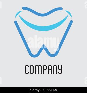 Modello vettoriale icona logo dentista Illustrazione Vettoriale