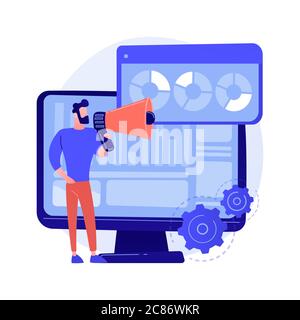 Internet sondaggio risultati concetto vettore metafora Illustrazione Vettoriale