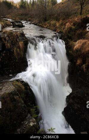 Severn-break-it-neck cascata, Afon Hafren / fiume Severn, vicino Llanidloes. Foto Stock