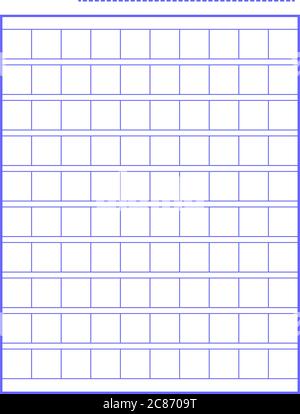 Icona manoscritto quadrata file vettoriale cartaceo, illustrazione isolata . Illustrazione Vettoriale