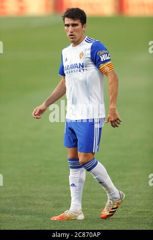 Saragozza, Spagna. 20 luglio 2020. Alberto Zapater (Saragozza) Calcio : Spagnolo 'la Liga SmartBank' match tra Real Zaragoza 2-1 SD Ponferadina all'Estadio de la Romareda a Saragozza, Spagna . Credit: Mutsu Kawamori/AFLO/Alamy Live News Foto Stock