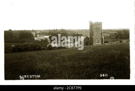 St. James The Less & Village, Kingston, Kingsbridge, Bigbury on Sea, South Hams, Devon, Inghilterra. Foto Stock