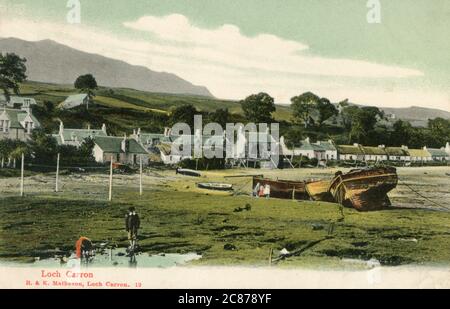 Lochcarron - un villaggio nell'area di Wester Ross, Highland, Scozia. Foto Stock