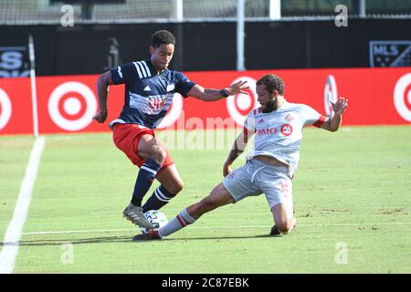 Orlando, Florida, Stati Uniti. 21 luglio 2020. Toronto FC Face the New England Revolution durante il torneo MLS is Back all'ESPN Wild World of Sports a Orlando Florida USA martedì 21 luglio 2020. Photo Credit: Marty Jean-Louis Credit: Marty Jean-Louis/Alamy Live News Foto Stock