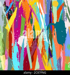 sfondo astratto, composizione con tratti e schizzi Illustrazione Vettoriale