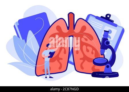Illustrazione del vettore di concetto di malattia polmonare ostruttiva. Illustrazione Vettoriale
