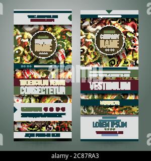 Cartoon doodles banner vacanze di Capodanno Illustrazione Vettoriale