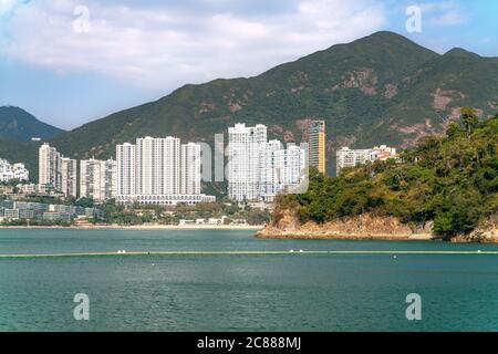 La vista della baia di Repulse a Hong Kong Foto Stock