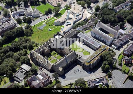 Vista aerea di Bangor nel Galles del Nord Foto Stock