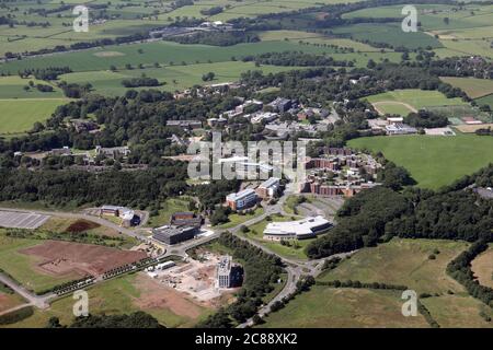 Vista aerea della Keele University, Staffordshire Foto Stock